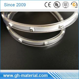 LED Skór Sleeve Transparent Square PVC Tube